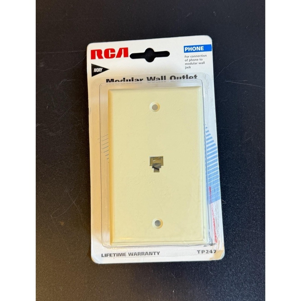 NOS 1998 RCA Modular Wall Outlet Phone White Sealed TP247WH  -Z